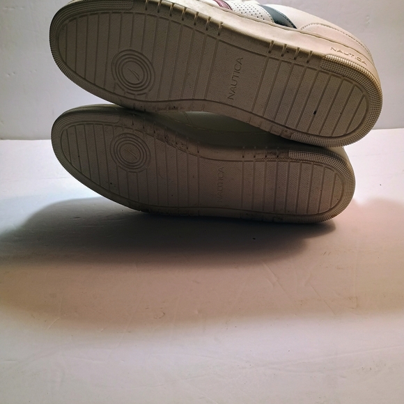 Nautica White Sneakers with Red and Navy Accents - Picture 5 of 6